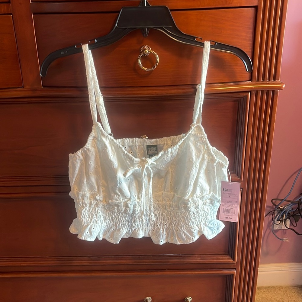 From wild fable! Size large! White crop top!